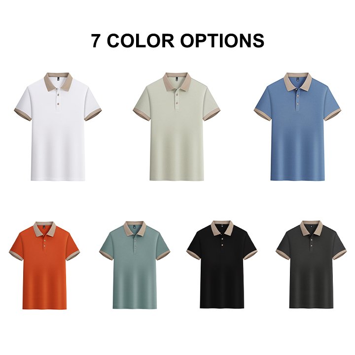 High Quality Custom Logo Men's Golf Polyester Polo Shirts Short Sleeve Uniform Plain Blank Polo-Shirt T-Shirt Embroidered Design
