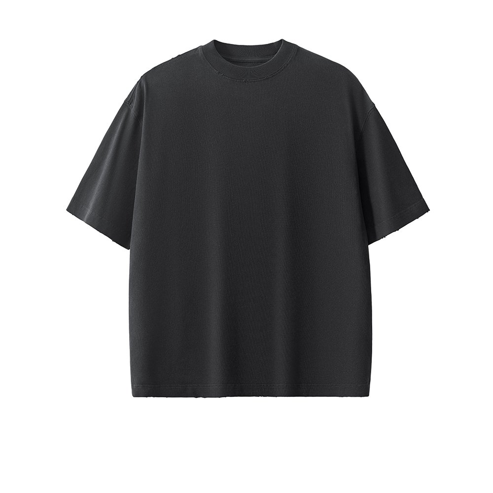 HOT sales Vintage Casual for men's t-shirt 280GSM heavy weight Solid color acid washed tshirt Puff Print tshirt