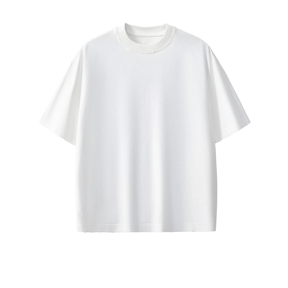 HOT sales Vintage Casual for men's t-shirt 280GSM heavy weight Solid color acid washed tshirt Puff Print tshirt