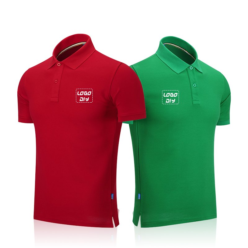 Men's t-shirt lapel polo shirt corporate workwear custom printing embroidery logo advertising polo shirts