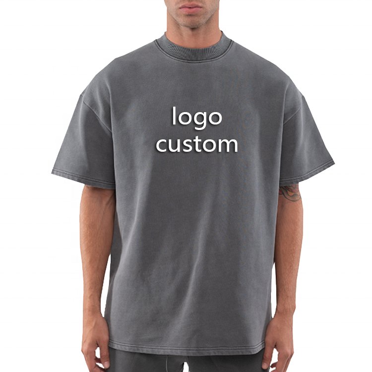 Wholesale High Quality White T-Shirts Blank Custom Graphic Printed Cotton T Shirt Plain Oversized Heavy Men'S T-Shirt