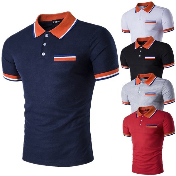 New Design Custom Logo Men Clothes Short Sleeved T Shirt Casual Lapel Business Polo Shirt