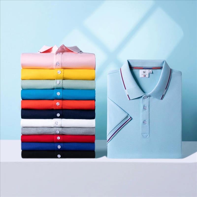 Solid color breathable blank men's mens t shirts cotton casual loose slim fit men's custom cotton polo shirt