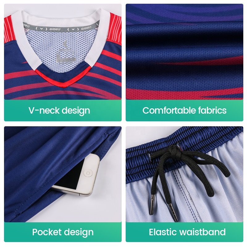 Wholesale Soccer Uniform Designs Sublimation 100% Polyester Mesh football t-shirts Throwback Custom sportswear men football Kits