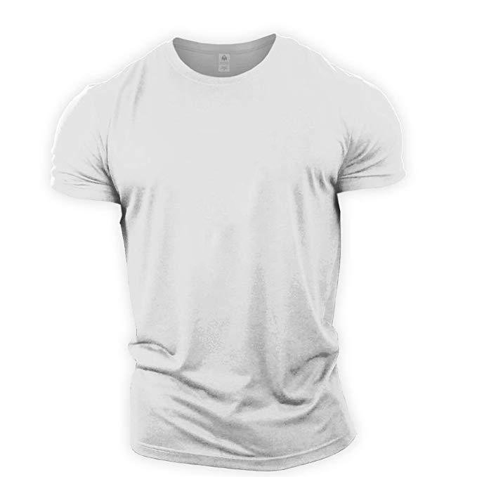 MKAS Running Breathable 100% cotton plus size men's t-shirts Custom Print Mens Gym T Shirt
