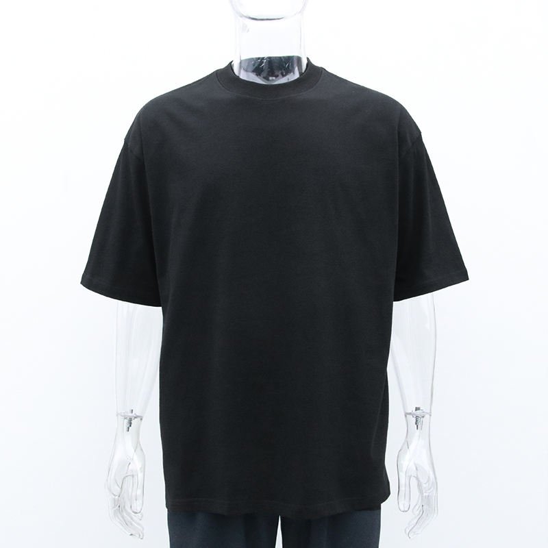 Top ranking plain heavy cotton luxury tshirt unisex custom print logo mock neck blank t shirt oversize men's t-shirt for men