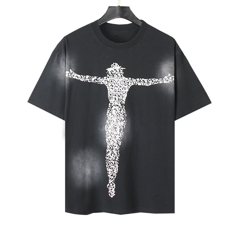 Wholesale High Quality 100% Cotton 230G Print Enzyme Wash drop Shoulder Heavyweight Hiphop Oversized Custom Unisex Men's Tshirts