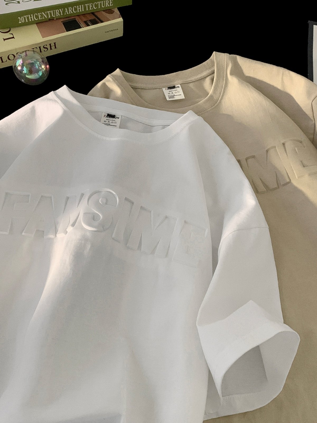 summer Fashion 3D Embossed T-shirt Tee Premium Men Organic Pima Cotton White Oversize Plain Graphic Custom Embossed Tshirts