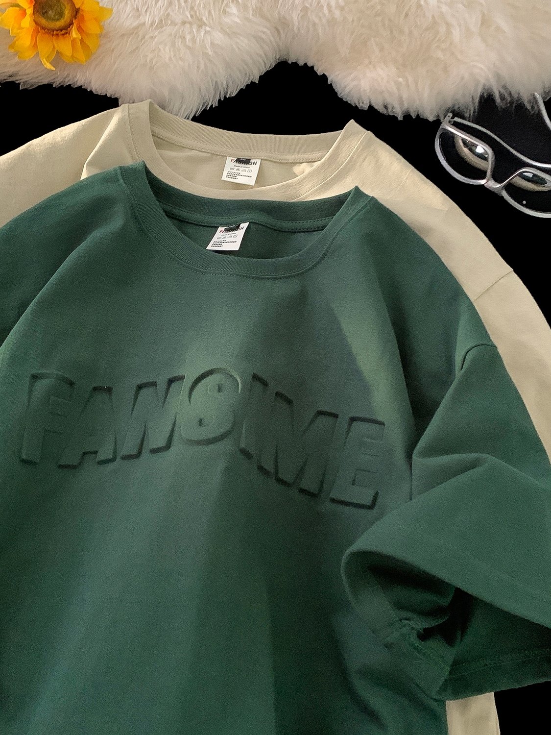 summer Fashion 3D Embossed T-shirt Tee Premium Men Organic Pima Cotton White Oversize Plain Graphic Custom Embossed Tshirts