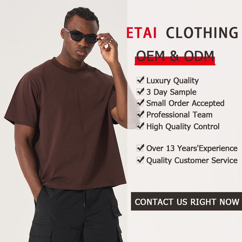 high quality cropped boxy fit men's t-shirt casual oversized tshirt blank custom t shirt for men