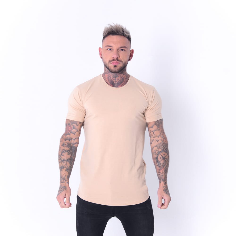 New Men Cotton Short Sleeve T-Shirt Fitness Slim Patchwork Black T-Shirt Curved Hem Male Gym T-Shirts