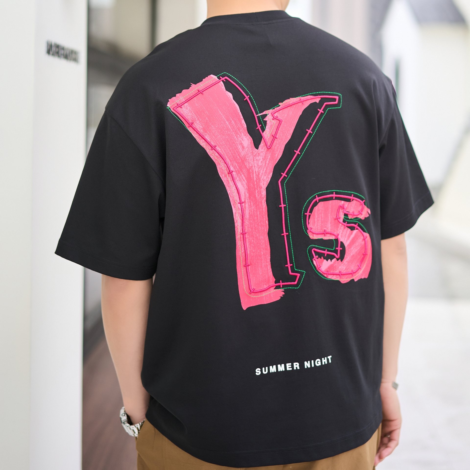 Clothes men t-shirt High quality 3D embroidery Pigment Printing T-shirt Unisex Short sleeve 200G material o-neck t-shirts