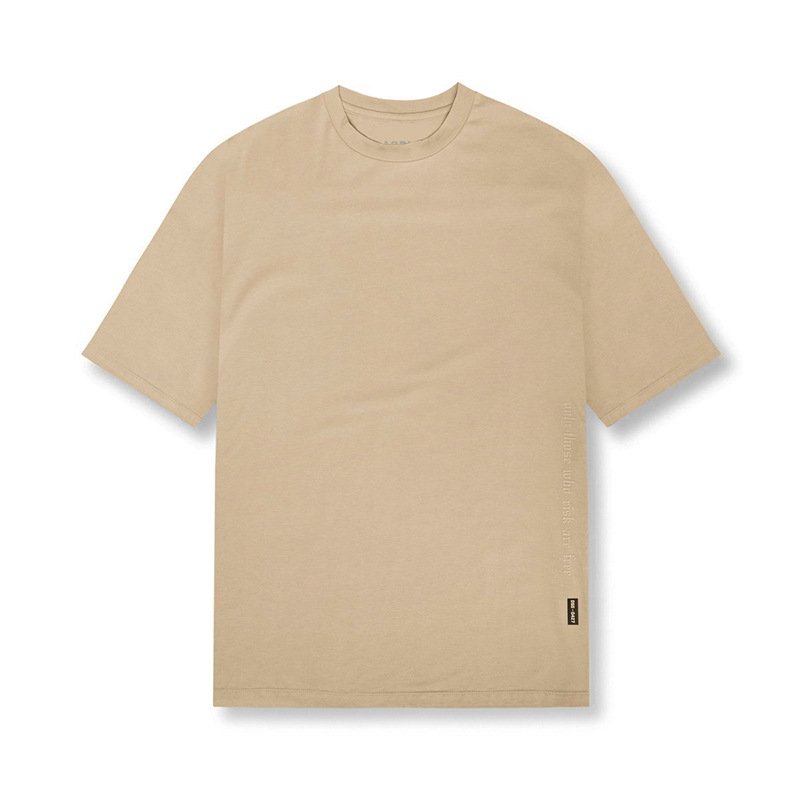 New Men's Summer 2023 Solid Color T-shirt Europe and America trend breathable plus size round neck T-shirt