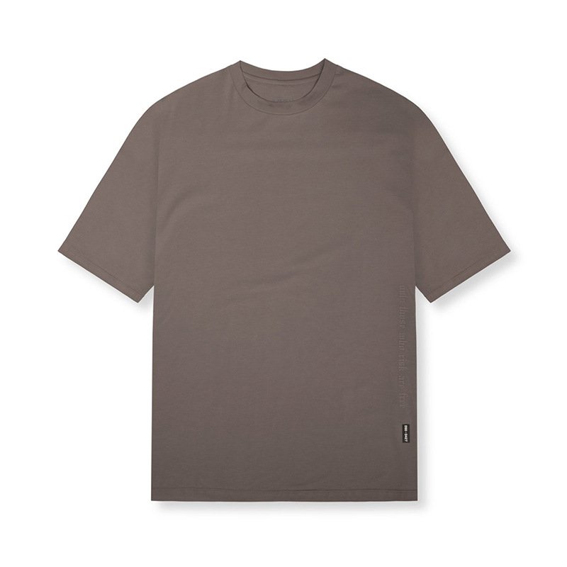 New Men's Summer 2023 Solid Color T-shirt Europe and America trend breathable plus size round neck T-shirt