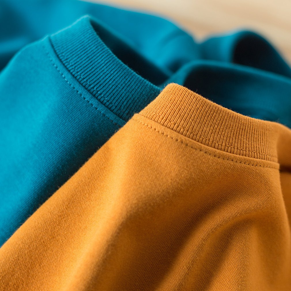 Casual Style and Fashion Organic Breathable Compressed Yellow O-neck Clothing White Men's T-shirts