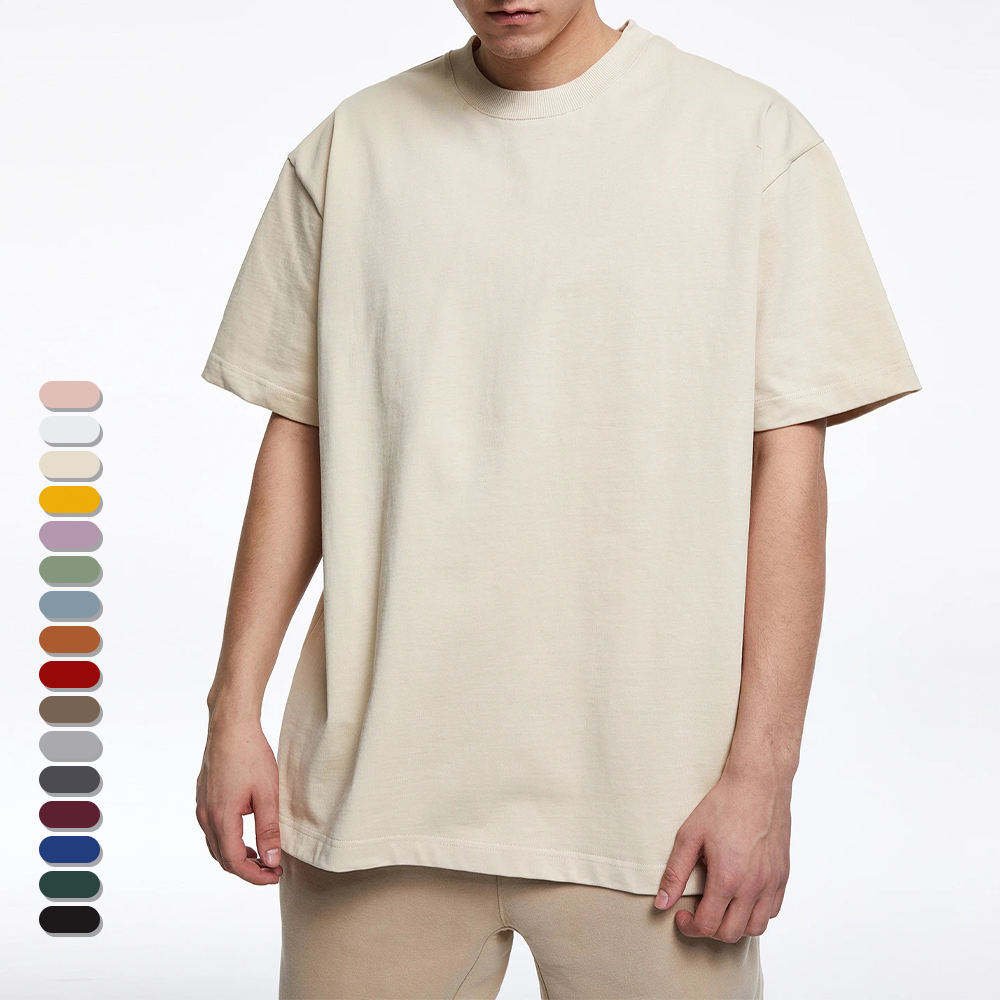 Cut and Sew Manufacturing Company Custom Clothing Men's T-shirts 280gsm Heavy Cotton Oversized Drop Shoulder T Shirt