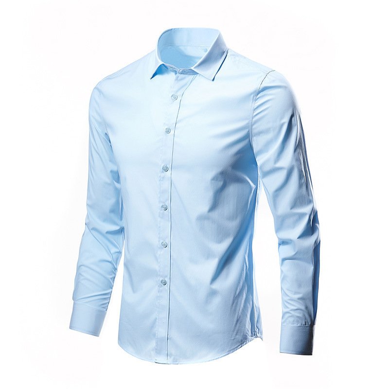 Wholesale Men Solid Color Long Sleeve Shirt Business Casual Men' Suits Men' T-shirt