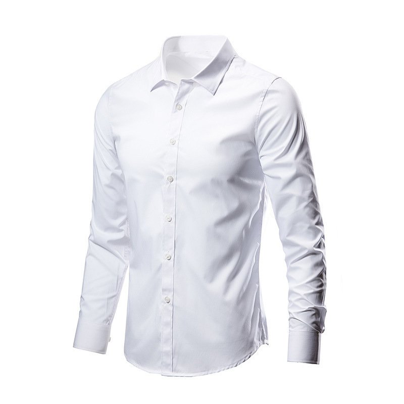Wholesale Men Solid Color Long Sleeve Shirt Business Casual Men' Suits Men' T-shirt