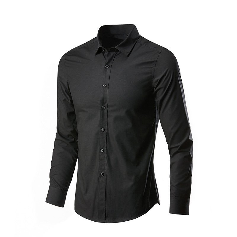 Wholesale Men Solid Color Long Sleeve Shirt Business Casual Men' Suits Men' T-shirt