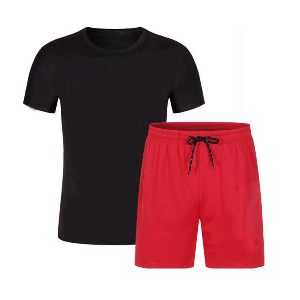 Wholesale Summer New Men Casual Shorts Sets Short Sleeve T Shirt Shorts Solid Tracksuit Set Men's Brand Clothing 2 Pieces Sets