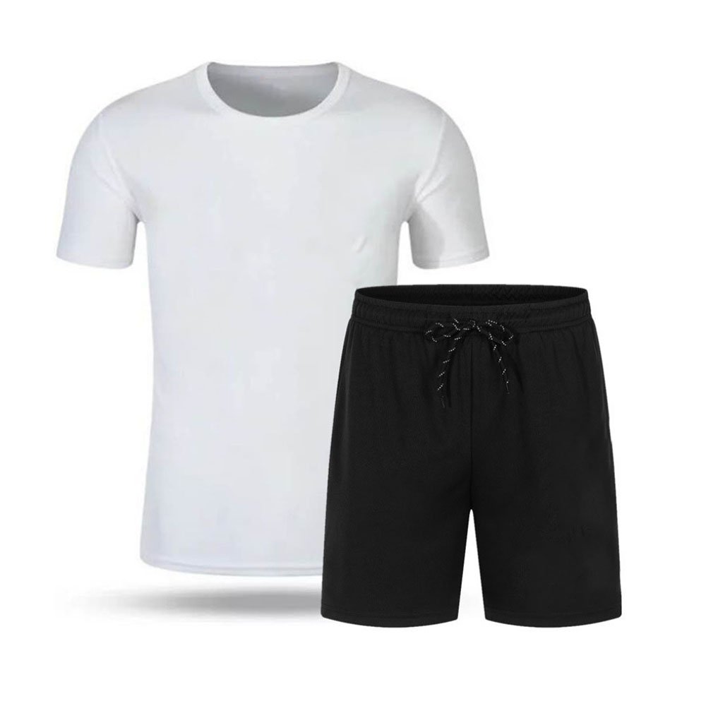 Wholesale Summer New Men Casual Shorts Sets Short Sleeve T Shirt Shorts Solid Tracksuit Set Men's Brand Clothing 2 Pieces Sets