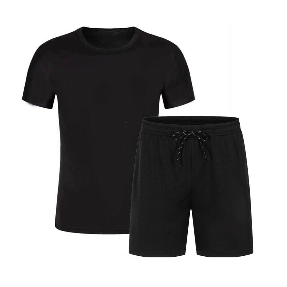 Wholesale Summer New Men Casual Shorts Sets Short Sleeve T Shirt Shorts Solid Tracksuit Set Men's Brand Clothing 2 Pieces Sets