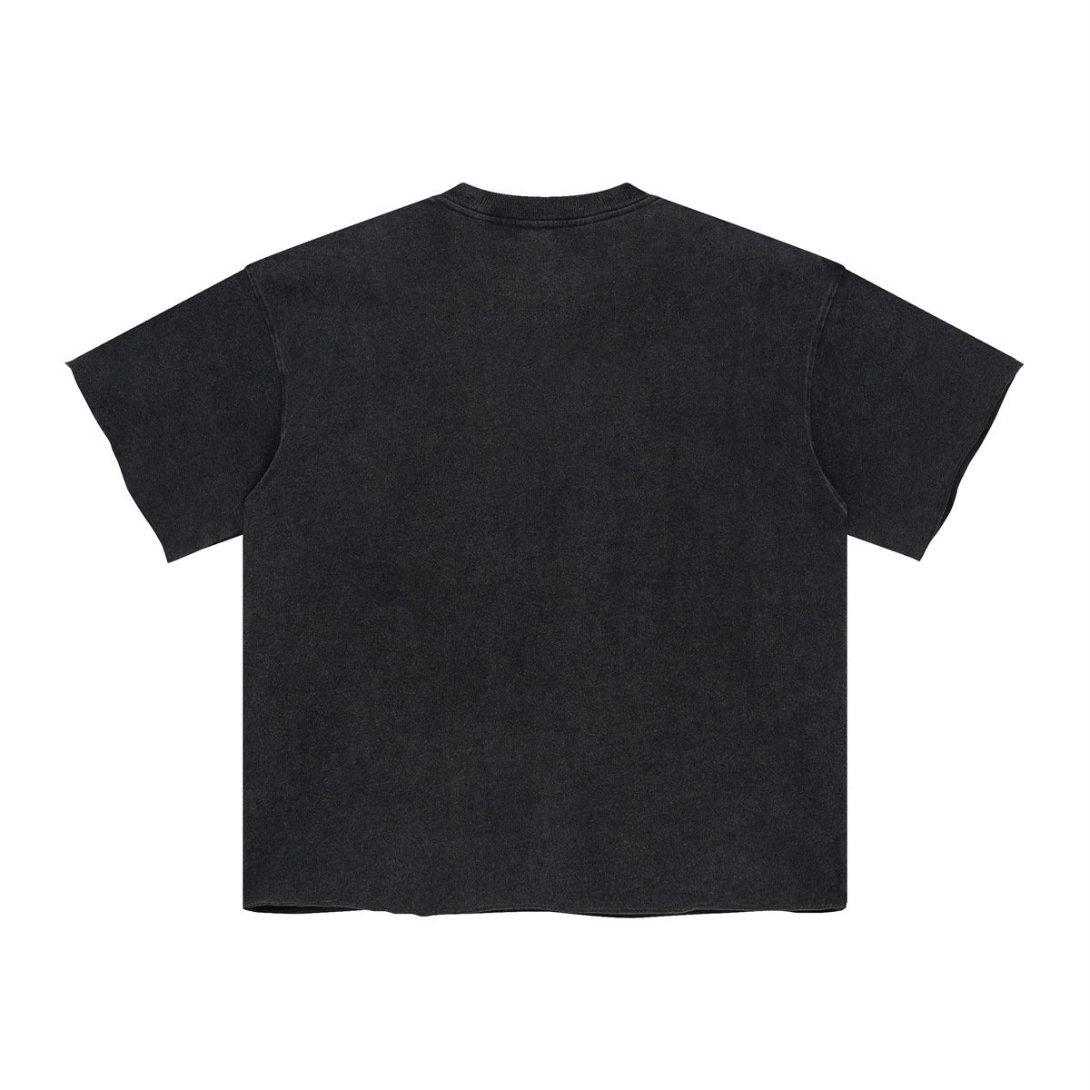 2024 pure cotton spring and summer new wash water to do solid color men's short-sleeved T-shirt American retro