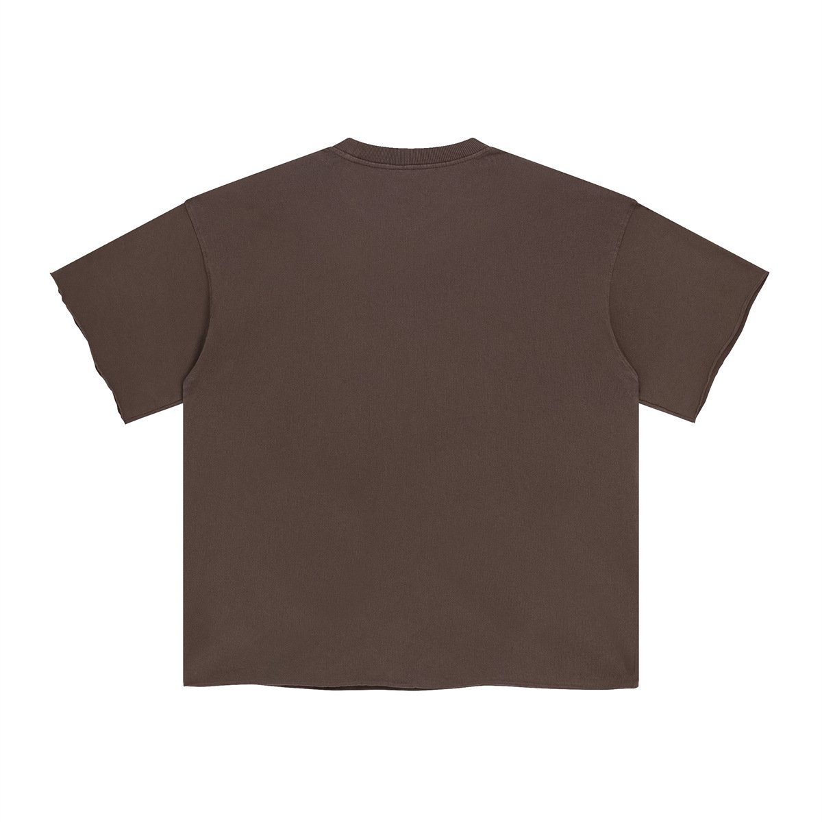 2024 pure cotton spring and summer new wash water to do solid color men's short-sleeved T-shirt American retro