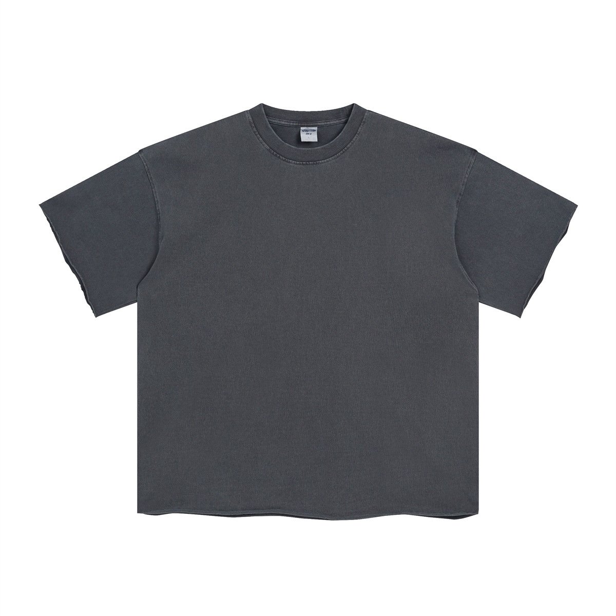 2024 pure cotton spring and summer new wash water to do solid color men's short-sleeved T-shirt American retro
