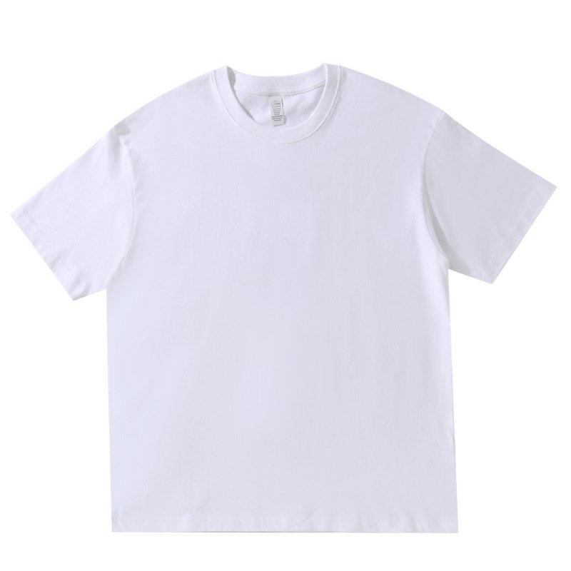 Custom Logo 230gsm 100% Cotton Plain Tshirt for Men Summer Casual Oversized Short T-Shirt with Screen Style Blank Design