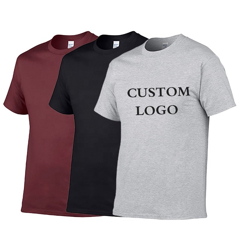 Men's T-shirt Custom LOGO picture T-shirt Printed LOGO casual high quality blank super large 100% cotton T-shirt