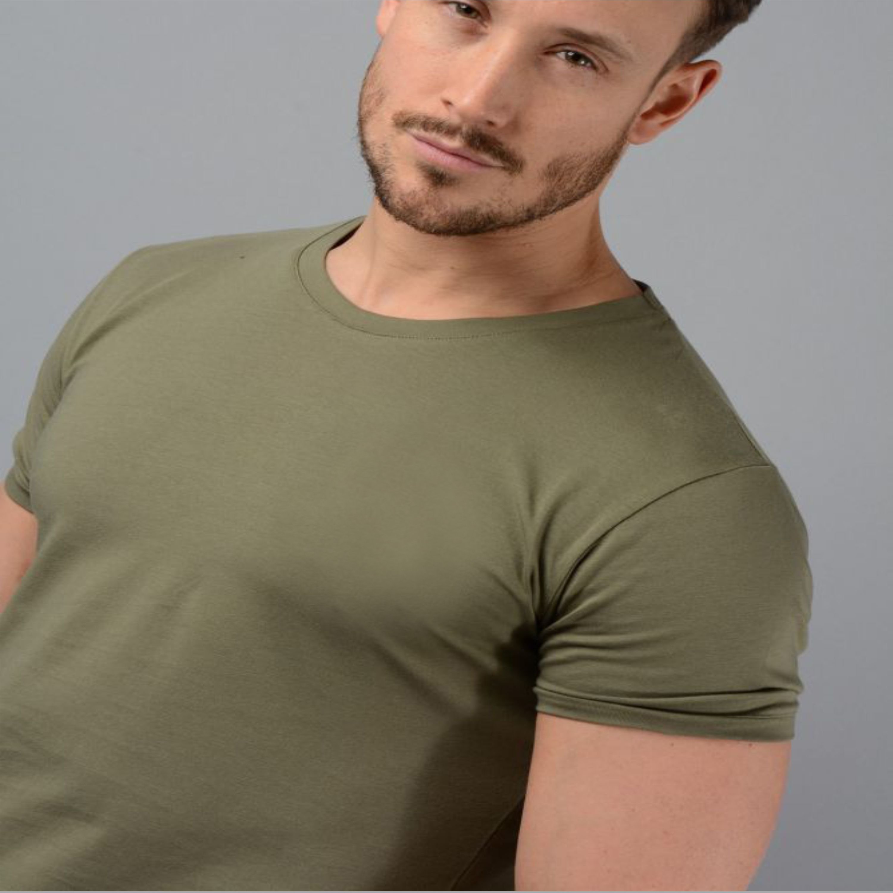 2024 New Slim Fit Longline Tee Shirt: 95% Cotton 5% Elastane, Longer Drop, Curved Hem, Muscle Slim Fitted Gym T-Shirt