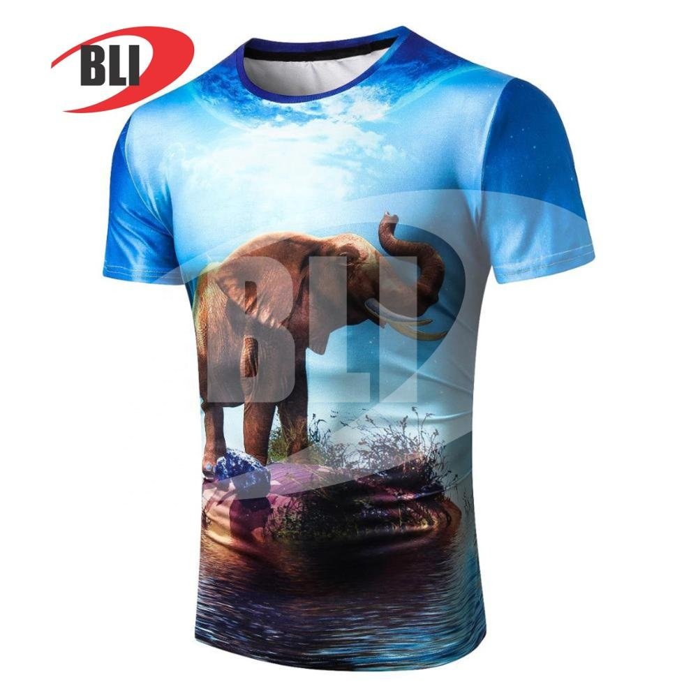 Professional Manufacturing Sublimation Men's T-Shirt 100% Polyester T Shirt Sublimation Promotional Sublimation T-Shirt For Men