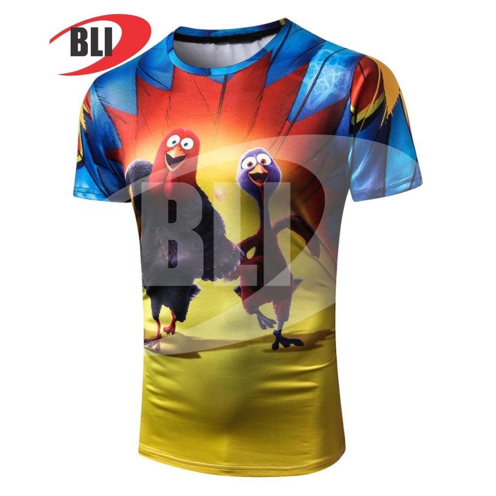 Professional Manufacturing Sublimation Men's T-Shirt 100% Polyester T Shirt Sublimation Promotional Sublimation T-Shirt For Men