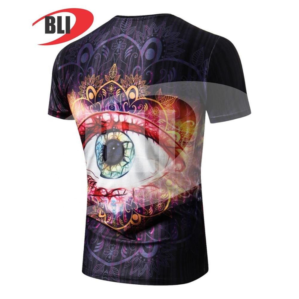 Professional Manufacturing Sublimation Men's T-Shirt 100% Polyester T Shirt Sublimation Promotional Sublimation T-Shirt For Men