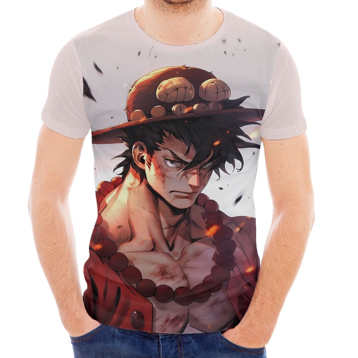 Wholesale Custom T Shirt Print Cool Anime Boy Short Sleeve Crew Neck Two-Dimensional Style Men's t-Shirt Animation Peripherals T