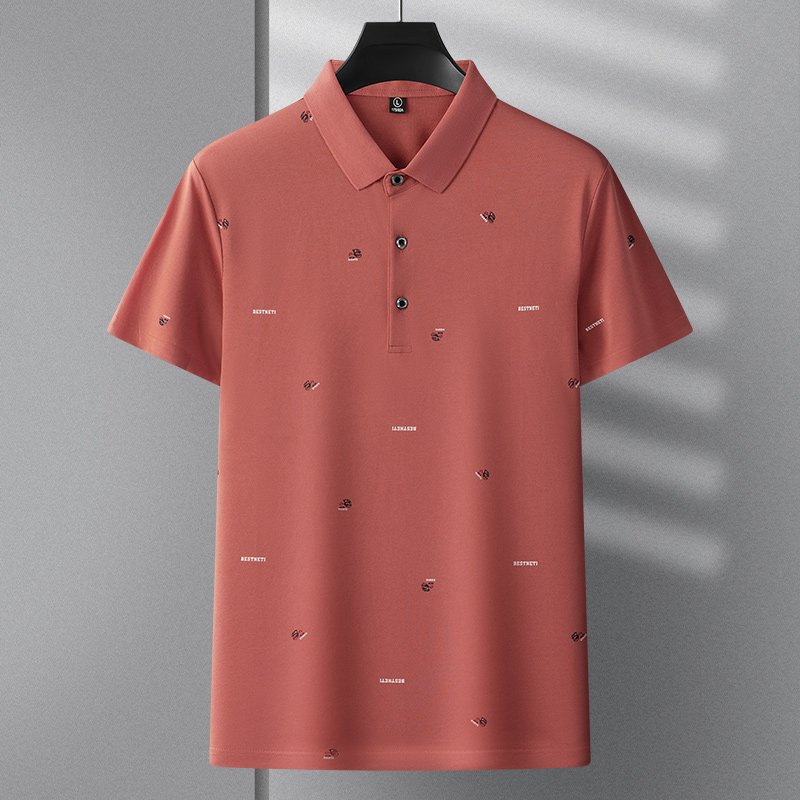 High Quality Mens golf shirts Embroidered lapel fitted short-sleeved business daily casual spot polo shirt for man 8816