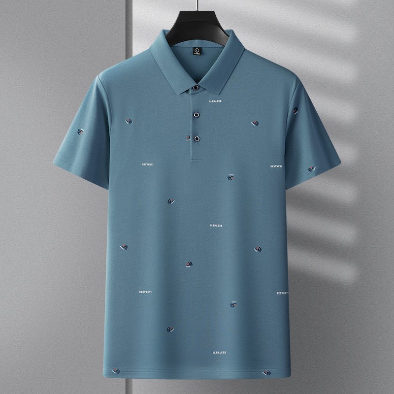 High Quality Mens golf shirts Embroidered lapel fitted short-sleeved business daily casual spot polo shirt for man 8816