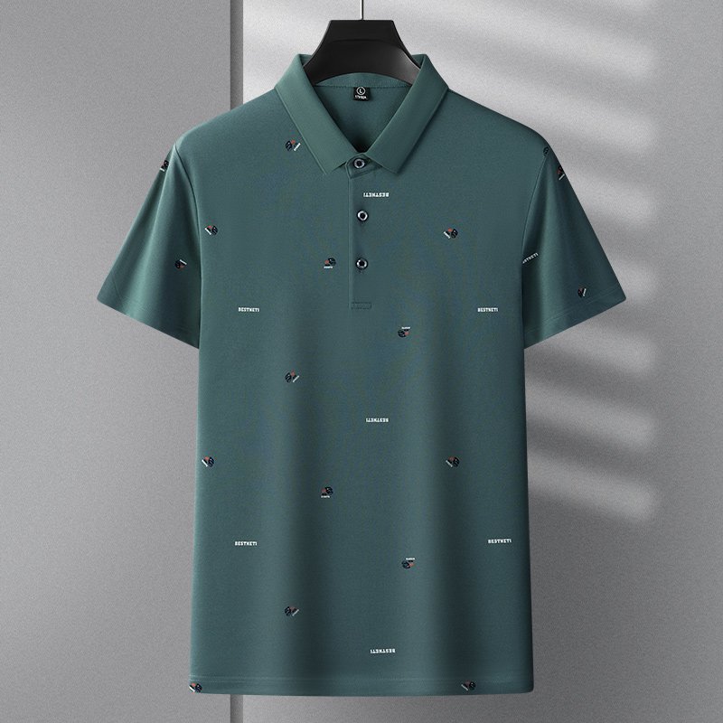High Quality Mens golf shirts Embroidered lapel fitted short-sleeved business daily casual spot polo shirt for man 8816