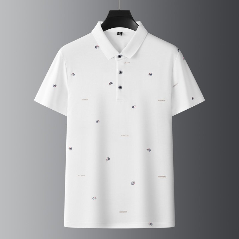 High Quality Mens golf shirts Embroidered lapel fitted short-sleeved business daily casual spot polo shirt for man 8816