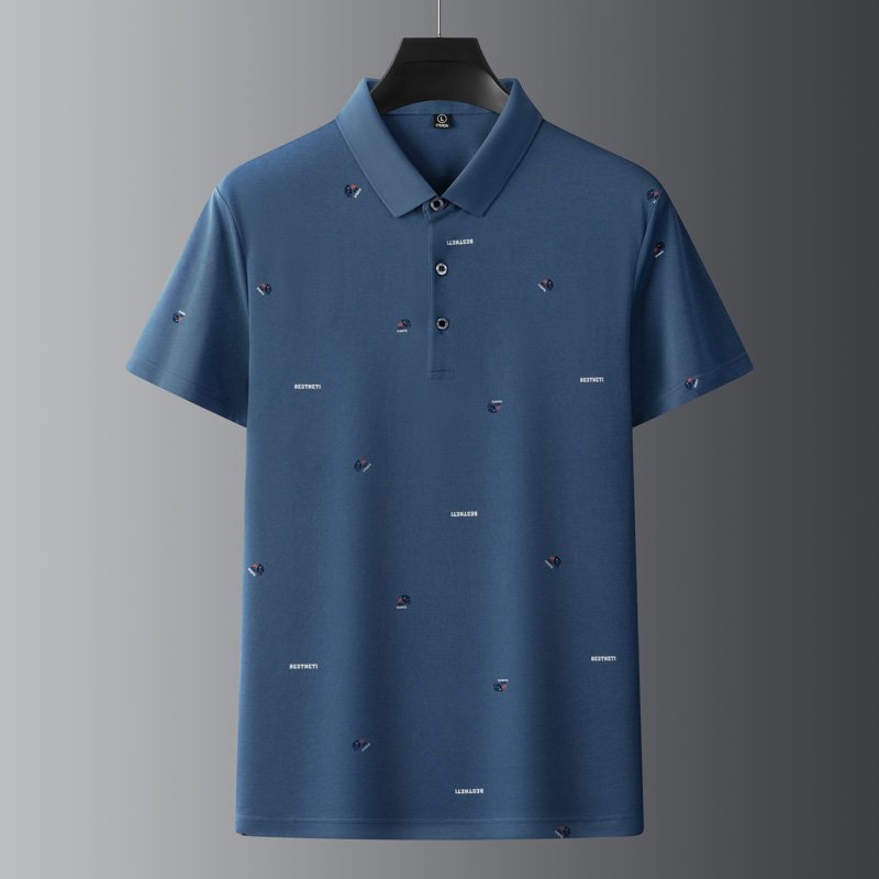 High Quality Mens golf shirts Embroidered lapel fitted short-sleeved business daily casual spot polo shirt for man 8816