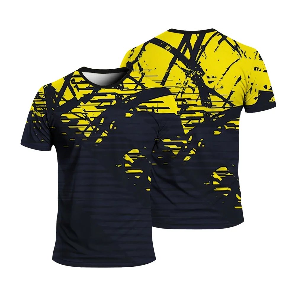 Customized Oversized O-Neck Short-Sleeved Men's T-Shirt EL Salvador Flag Design Wicking Functional Fitness Shirt Casual Knitted