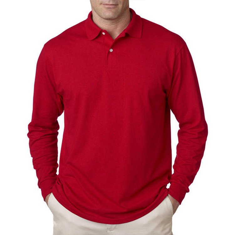 high quality plain 100% cotton long sleeve polo shirt, rugby polo long sleeve, mens long sleeve polo shirts