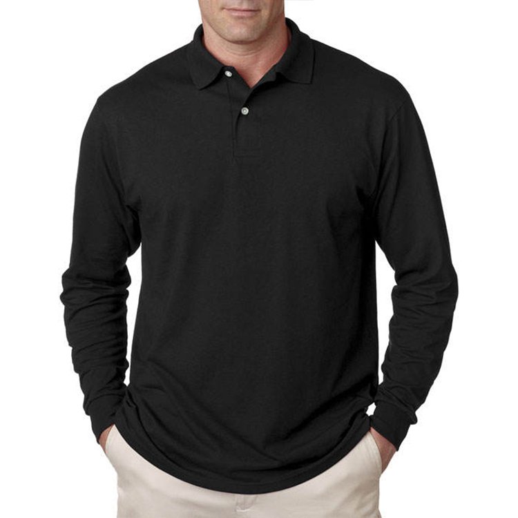 high quality plain 100% cotton long sleeve polo shirt, rugby polo long sleeve, mens long sleeve polo shirts