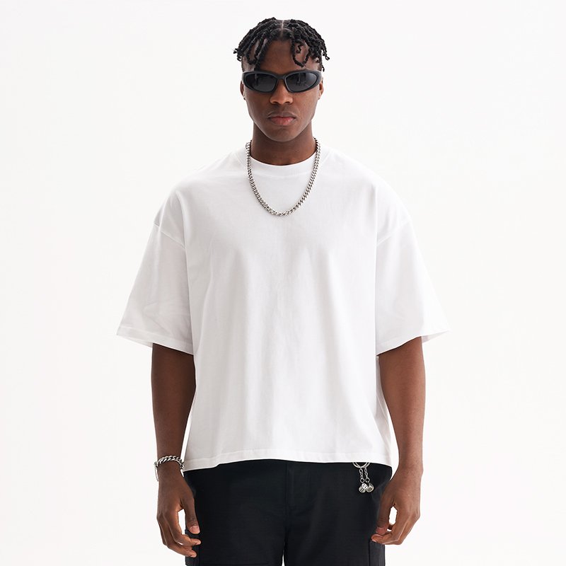 high quality cotton blank gmy cropped t-shirt unisex boxy fit oversized tshirt print logo custom t shirt