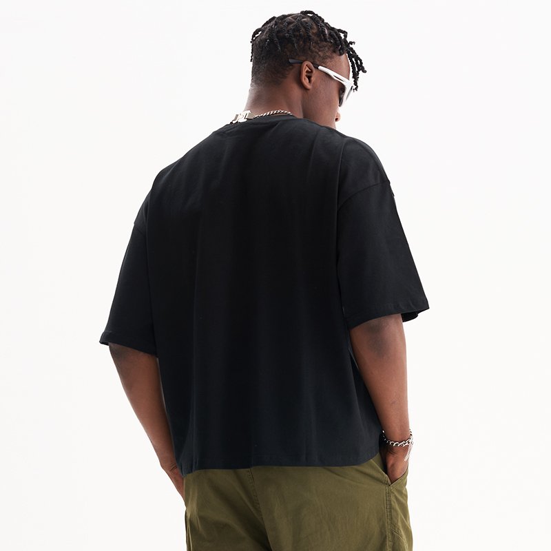 high quality cotton blank gmy cropped t-shirt unisex boxy fit oversized tshirt print logo custom t shirt