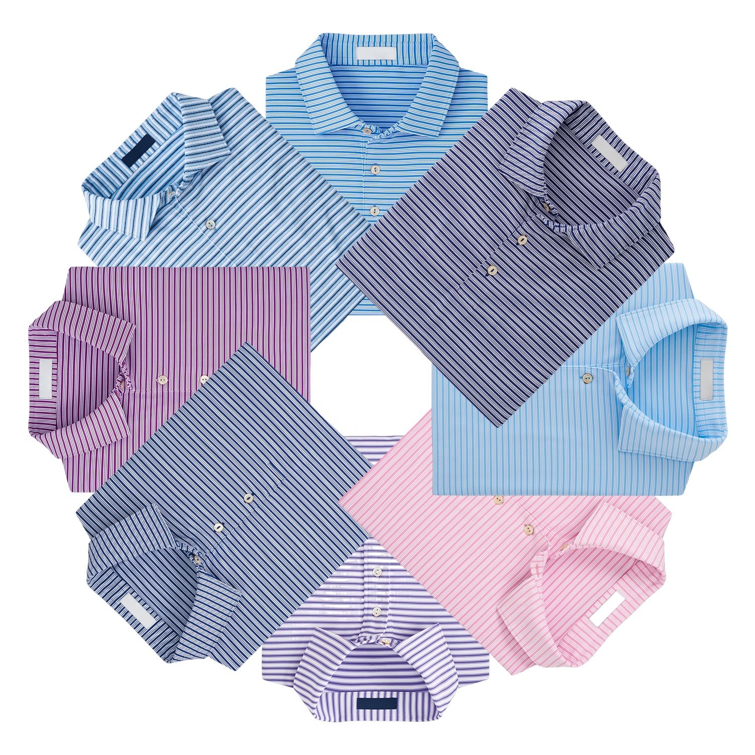 Custom logo hot selling competitive price men's t-shirts polo pattern striped polo collar t-shirts in men