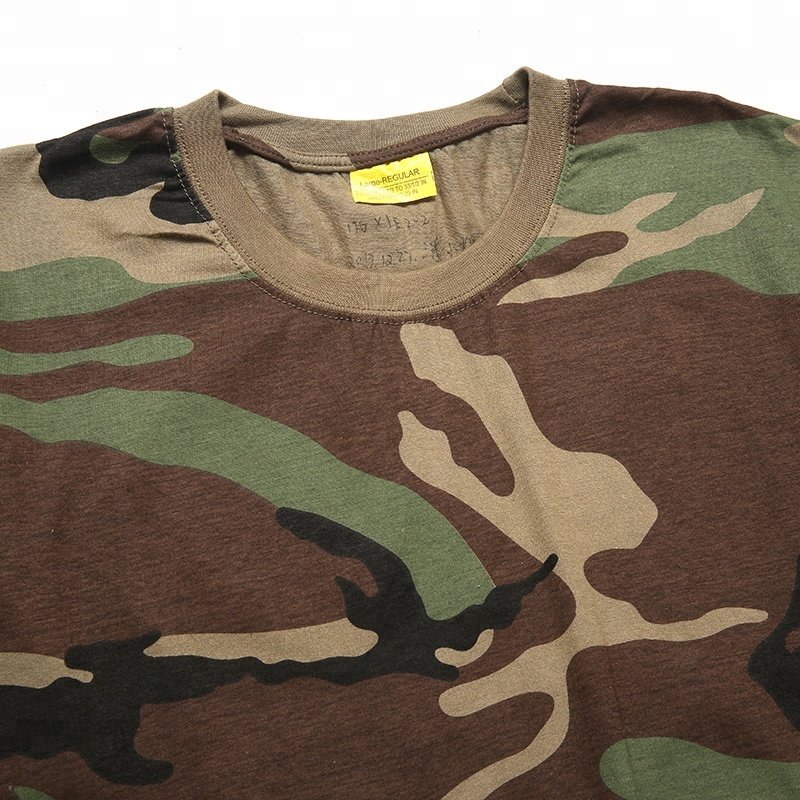 Jungle Camouflage Cotton Tshirt High Quality Wholesale Custom Training mens Tshirt