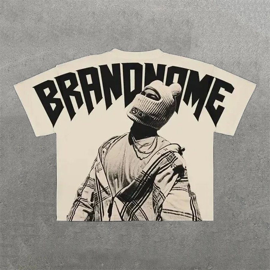 Men's T Shirts Shirt Men Hip Hop Gothic Graphic Print Oversized Cotton Tshirt Punk Short Sleeved Streetwear Casual Tops Tees
