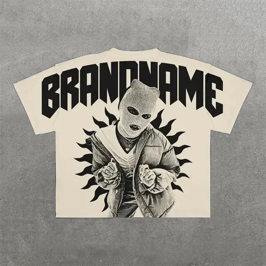 Men's T Shirts Shirt Men Hip Hop Gothic Graphic Print Oversized Cotton Tshirt Punk Short Sleeved Streetwear Casual Tops Tees